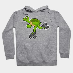 Turtle as Skater with Roller skates Hoodie